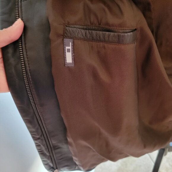 NYC Whet Blu Smooth Mid- Length Leather A-Line Jacket /Coat- M - Picture 11 of 13